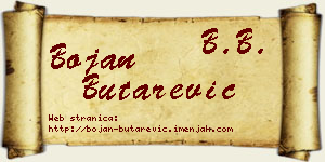 Bojan Butarević vizit kartica
